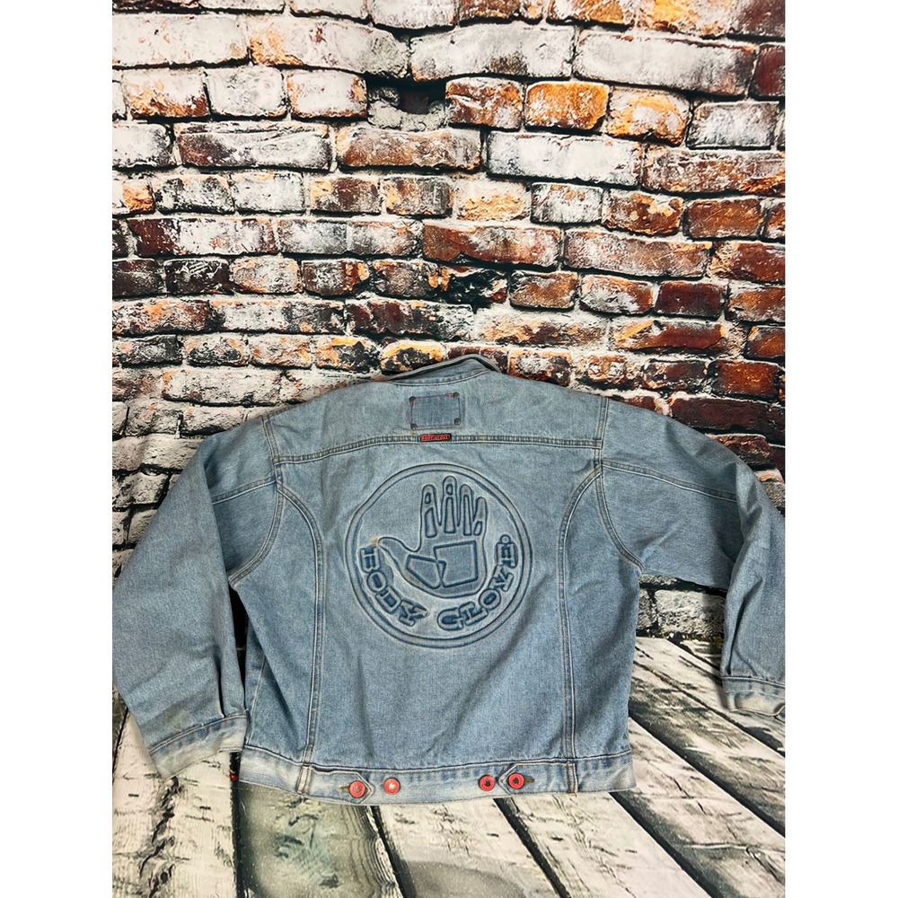 Vintage Body Glove Denim Jean Jacket Light Wash Surf‎ Skate 90s Women's M